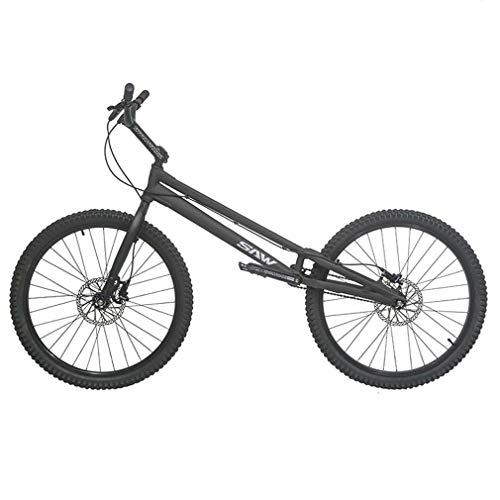 BMX : GASLIKE 2020 Saw - 26 Pollici Trial Bike / Biketrial per Principianti e avanzati, Telaio e Forcella in Lega di Alluminio, Bici Completa, Nero, High Version