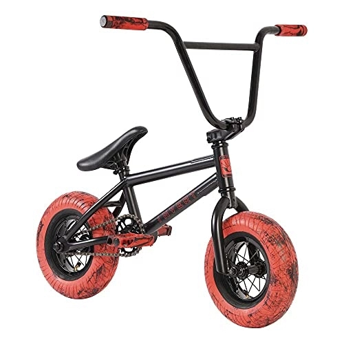 BMX : Invert Supreme Mini BMX Bike Nero & Rosso Marmo Ruote 10" Adatto Per Bambini Di 8+