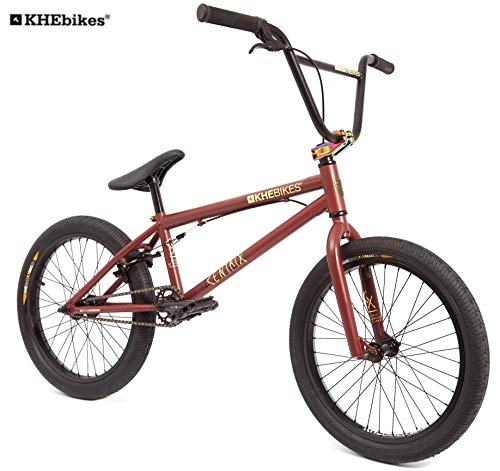 BMX : KHE Bicicletta BMX CENTRIX 20 pollici brevettata Affix 360° rotore solo 10, 5 kg! Colore: nero / antracite / rosso / marrone., 1005-018-08, Rosso - marrone , 51 cm