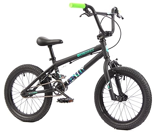 BMX : KHE - Bicicletta BMX Lenny, 16 pollici, solo 9, 4 kg, colore: Nero