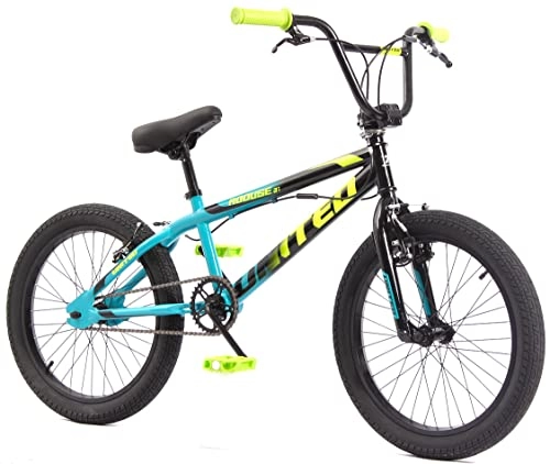 BMX : KHE - Bicicletta BMX United ROOUSE, 20 pollici, con rotore, solo 11, 65 kg, colore: Nero / Blu