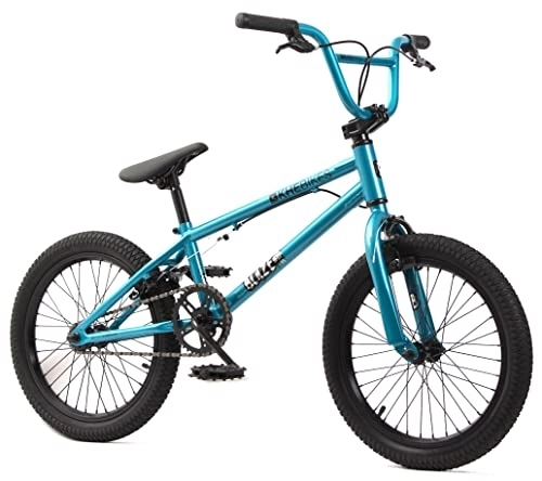BMX : KHE BMX - Bicicletta Blaze da 18 pollici, brevettato, modello Affix, colore: turchese, blu, solo 10, 2 kg