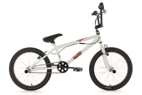 BMX : KS Cycling Bicicletta BMX Freestyle FATT, Unisex, 501B, Bianco, 20