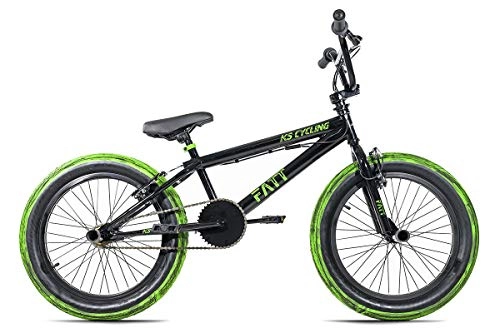 BMX : KS Cycling BMX Freestyle 25 - Bicicletta da ragazzo, 20", colore: Verde opaco