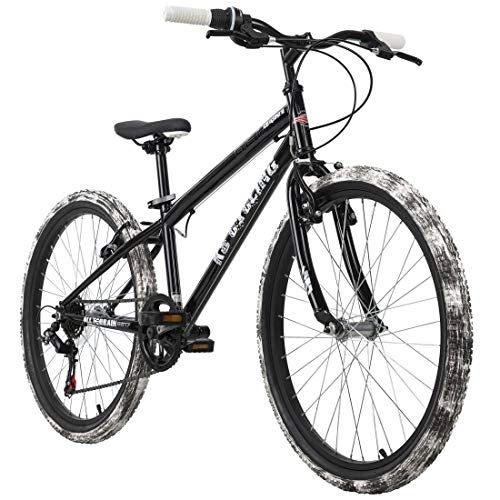 BMX : KS Cycling Crusher, Bicicletta per Bambini, 24", Colore: Nero / Bianco Gioventù Unisex, Zoll, 31 cm