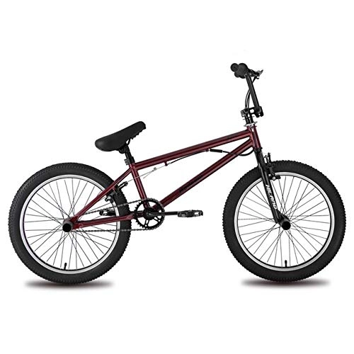 BMX : LIANG 10 Colori e Serie 20 '' BMX Bici Freestyle Acciaio Bici Bicicletta Doppia Pinza Freno Spettacolo Bici acrobatica Bici acrobatica, Rosso