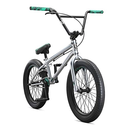 BMX : Mongoose Legion, BMX Freestyle Bike Unisex, Argento, 20-inch Wheels