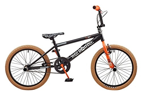 BMX : Rooster Big Daddy Special Edition Bicicletta BMX 20 pollici, con rotore e peg, nero / arancione