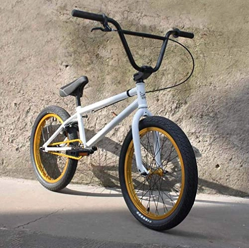 BMX : Sport all'aperto Bici da 20 pollici BMX Bicicletta per uomo Telaio in acciaio al carbonio ad alta resistenza Manovella a 3 sezioni a 8 sezioni con freno a U e coperchio superiore in lega di allumin