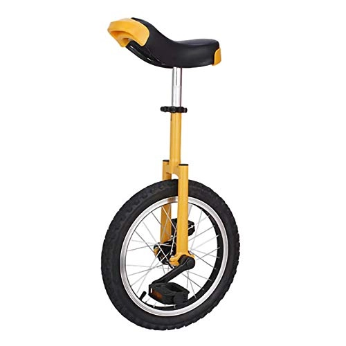 Monocicli : 16 / 18 / 20 inch Unisex Monociclo for i Bambini / Adulti, Forte Manganese Acciaio Frame- Monociclo Bicicletta Sport Fitness (Color : Yellow, Size : 18Inch)