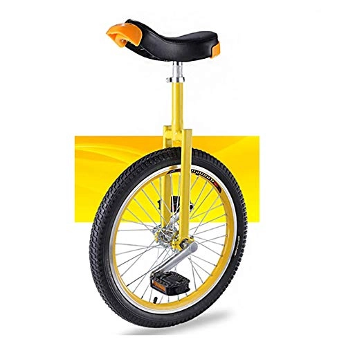Monocicli : 20"Bike Monociclo a Ruota, Bambini / Adulti / Adolescenti Usciught Monociclo, per l'equilibrio Ciclismo Esercizio Come Regali per Bambini (Color : Yellow)