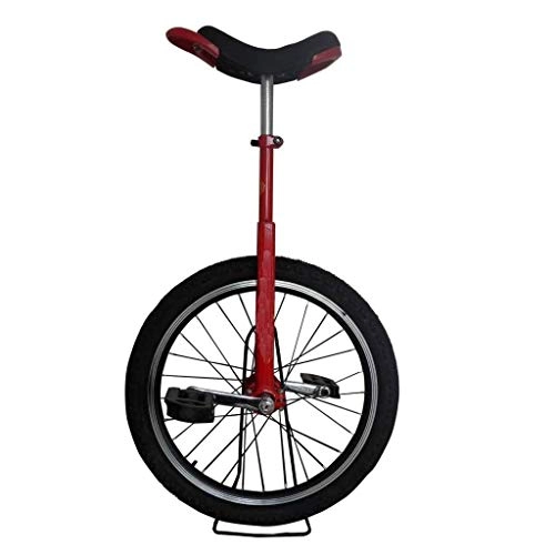 Monocicli : 20 pollici di allenatore della ruota monociclo, altezza regolabile skidproof mountainnea pneumatico bilancio esercizio di ciclismo, con stand, for i principianti professionisti bambini ( Size : Red )