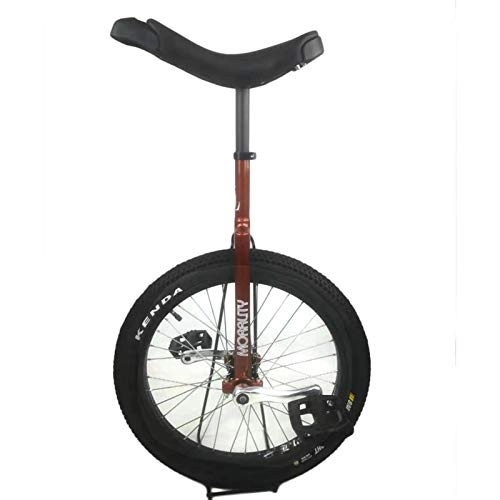 Monocicli : 20 "Unicycles, Kid's / Adult's Trainer Allenatore Altezza dell'altezza regolabile, Skidproof Butil Mountain Tire Balance Bilancio Cycling Esercizio Bike Bicycle ( Color : BROWN , Size : 20 INCH )