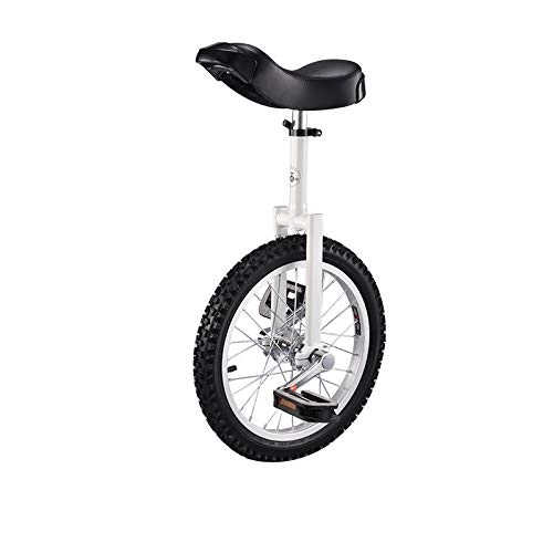 Monocicli : ADLOASHLOU Pneumatici Trainer Monociclo Non-Slittamento delle Ruote Wheel Monociclo Singola Ruota di Bicicletta Monociclo ad Alta Resistenza Manganese Acciaio Regolabile White-24 inch