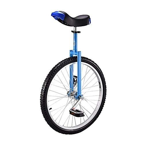 Monocicli : aedouqhr Adulti con Ruota da 24 Pollici, Regolabile in Altezza, Esercizio in Bicicletta per Mountain Bike Antiscivolo, per Principianti / Professionisti, Blu
