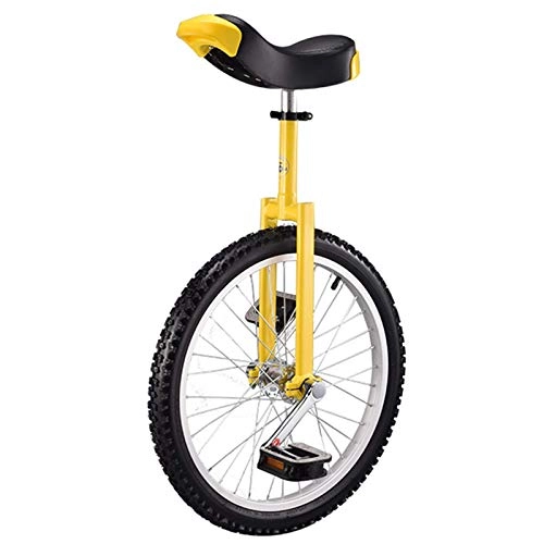 Monocicli : aedouqhr Bicicletta da 20 Pollici Unisex per Esercizi di autobilanciamento, Bicicletta per Pneumatici Antiscivolo, Altezza utente 160-175 cm (63 Pollici 69 Pollici) (Colore : Giallo)