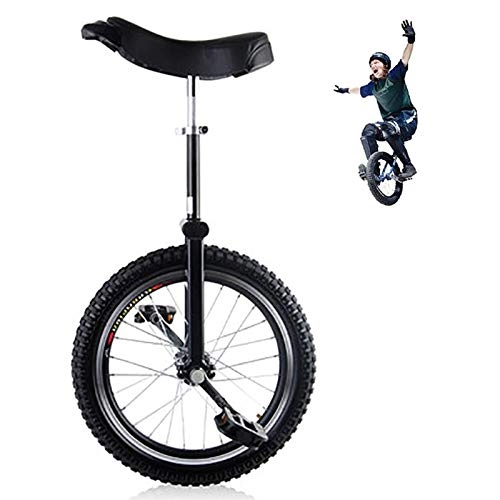 Monocicli : aedouqhr Nero (Bambino di 12 Anni) Balance Monocycle (20 / 24''), Biciclette da Allenamento per Adulti, Cerchio in Lega Extra Spesso, Fitness all'aperto (Dimensioni: 16 Pollici)