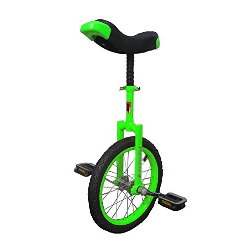 Monocicli : AHAI YU 16inch Kids / Childern Monociclo per Scuola all'aperto, Principianti / Ragazzi / Ragazze / Bambino età 5-12 Anni Equilibrio Bilancia Ciclismo, Altezza Regolabile (Color : Green)