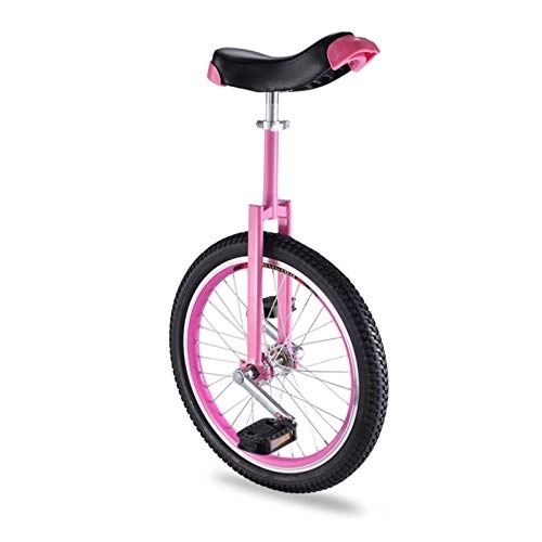 Monocicli : AHAI YU Poggiatesta Rosa Monociclo per Ragazze di 12 Anni / Bambini / principiante, Bike a Rotella da 16 Pollici con Telaio in Acciaio Pesante, Migliore Regalo di Natale