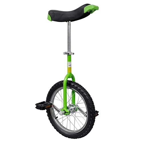 Monocicli : Ausla Monociclo 16 pollici, bicicletta a una ruota regolabile 70-84 cm, monociclo verde per adulti