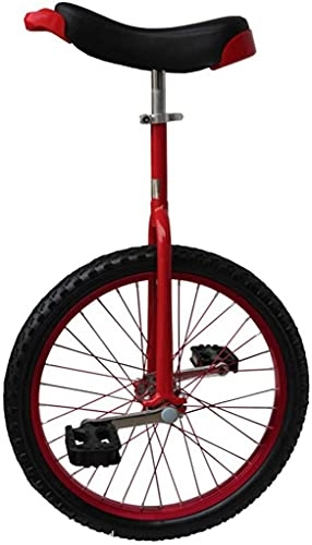 Monocicli : Balance Bike, Bambini Monociclo Regolabile Equilibrio Ciclismo Esercizio Competitivo Ruota Singola Bicicletta Antiscivolo Altezza Pneumatico 120-140 CM, Regalo (16 Pollici Rosso)