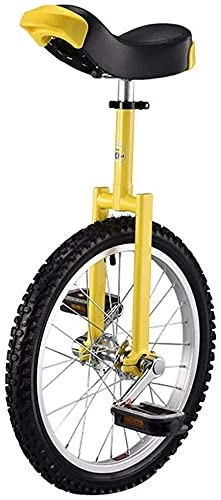 Monocicli : Balance Bike, Bici Monociclo Big Kid, Ruota Antiscivolo da 18 Pollici (46 cm), Biciclette Equilibrio per Sport all'Aria Aperta, per Altezza 140-165 cm (Giallo)