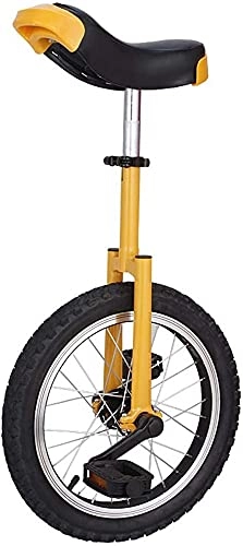 Monocicli : Balance Bike, Bici Monociclo per Bambini Grandi per Adulti con Ruota da 16" / 18" / 20", Bicicletta Gialla per Principianti Unisex per Ragazzi e Ragazze per Sport all'Aria Aperta (46cm(18inch))