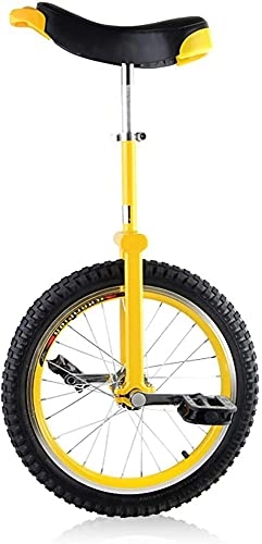 Monocicli : Balance Bike, Bicicletta Monociclo per Ragazze Ragazzo con Ruota da 16" / 18" / 20" / 24", Adulti Bambini Grandi Unisex Adulto Principiante Monociclo Giallo, Carico 150kg (20"(50cm))