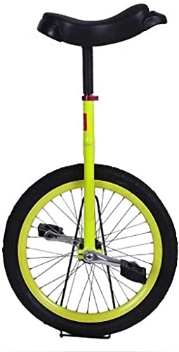 Monocicli : Balance Bike, Monociclo, Principianti Bambini Adulti Regolabile Antiscivolo Acrobatico Ruota Bicicletta Equilibrio Esercizio con Supporto, Regalo (20 Pollici Giallo)