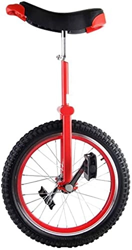 Monocicli : Balance Bike, Ruota Trainer Monociclo Sedile Regolabile Antiscivolo Equilibrio per Pneumatici Ciclismo Fun Bike Fitness Esercizio con Supporto, per Principianti Bambini Adulti, Regalo (18 Pollici Rosso