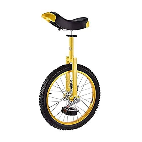Monocicli : Bici Monociclo Giallo 16 / 18 / 20 Pollici Ruota Monociclo Bici da Ciclismo con Comodo Sedile a Sgancio, per Bambini Adolescenti Pratica Guida Migliorare l'Equilibrio, 20in
