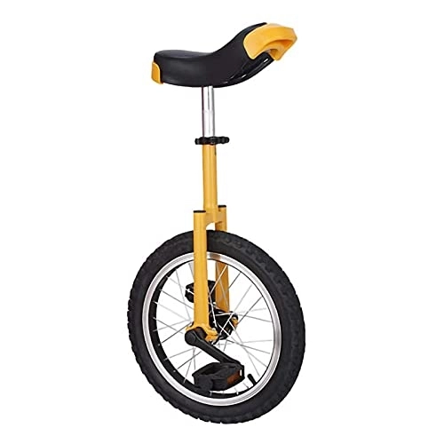 Monocicli : Bicicletta da 18 Pollici Monociclo per Bambini Bicicletta da Equilibrio con Anello in Lega di Alluminio Addensato per Adulti, Gialla (Colore : Giallo, Dimensioni : 18 Pollici) Durevole