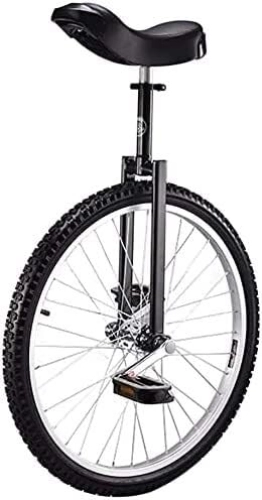 Monocicli : Bicicletta regolabile a ruota singola, adatta a giovani adulti e principianti negli sport all'aria aperta for bilanciarsi (Color : Black, Size : 24 Inch)