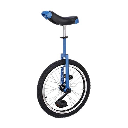 Monocicli : Blue 16 " / 18" / 20 "monociclo a ruota, impermeabile ruota del pneumatico butil, bici di regolazione dell'altezza blu con bordo in lega di alluminio, per adulti ragazzi figlio ( Size : 40CM(16INCH) )