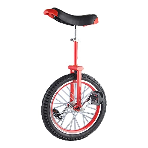 Monocicli : Ciclo per allenamento di ruote, regolabile in altezza, antiscivolo, per ciclismo, per principianti, professionisti, bambini, adulti, 50 cm, colore: rosso