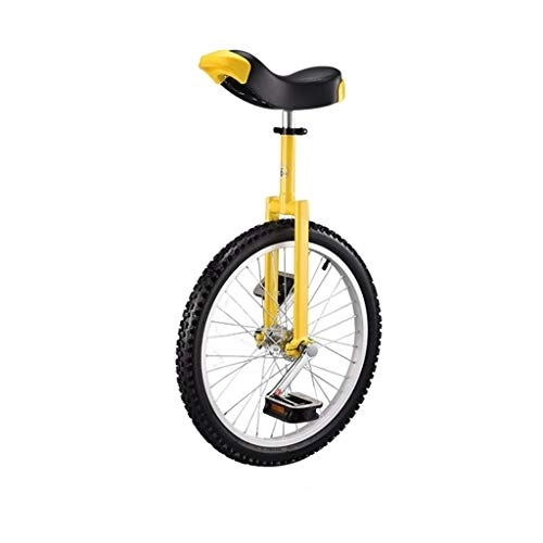 Monocicli : Colore multiplo di esercizio dell'equilibrio di altezza dell'equilibrio di altezza regolabile dei bambini a un solo giro 20inch del monociclo di stile libero ( colore : Giallo , dimensioni : 20 inch )