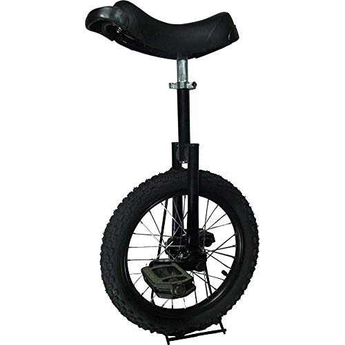 Monocicli : EEKUY Monociclo, Bambini Regolabile Rotella Trainer Monociclo 16 / 18 Pollici Esercizio di Equilibrio Fun Bike Ciclo Fitness Bicyle, Nero, 16 inch