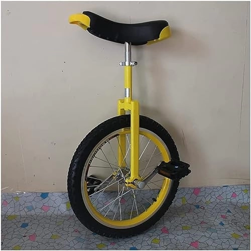 Monocicli : ErModa Monociclo for Bicicletta Monociclo con Ruota del Sedile Regolabile in Altezza da 18 Pollici, Monociclo for Adulti Robusto e Durevole, Bici da Fitness (Size : 18 inch Yellow)