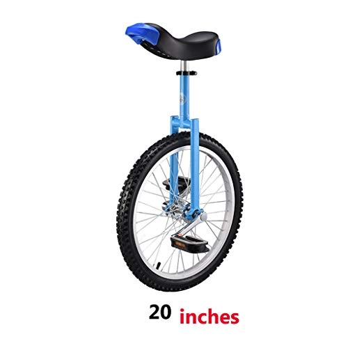 Monocicli : Exercise bike per Bambini per Adulti Monociclo, Monociclo, 20-inch monoruota bilanciato Automobile Sportiva, da 20 Pollici, Blu, 20 Inches