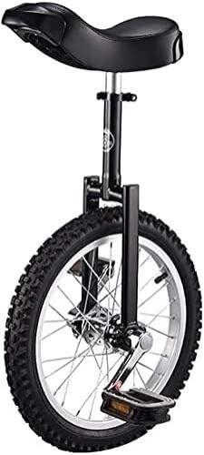 Monocicli : FOXZY Bicicletta regolabile a ruota singola, adatta a giovani adulti e principianti negli sport all'aria aperta for bilanciarsi (Color : Black, Size : 16 Inch)