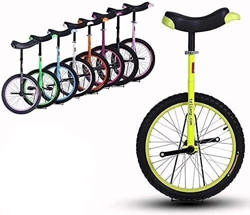 Monocicli : FOXZY Monociclo for bicicletta, sport all'aria aperta, bici sportiva for giovani, monociclo a piedi, bici sportiva a pedale regolabile (Color : Yellow, Size : 18 Inch)