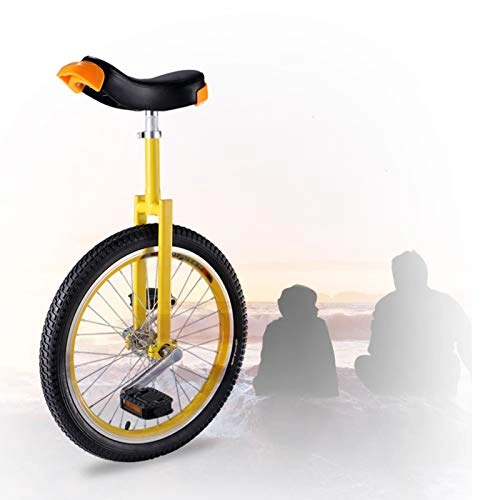 Monocicli : GAOYUY Monociclo con Ruote da 16 / 18 / 20 Pollici, con Cerchio in Lega Monociclo Freestyle Unisex Balance Cycling Use per Adulti, Bambini (Color : Yellow, Size : 16 inch)