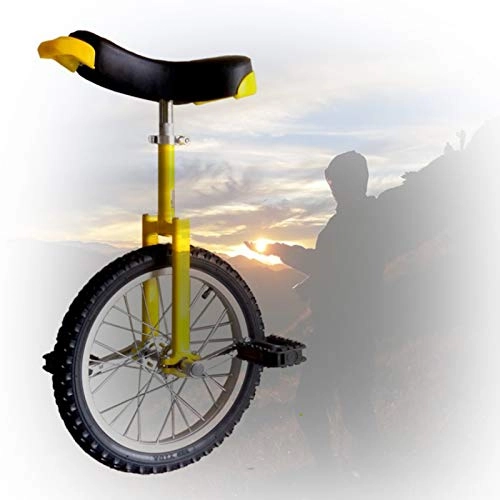 Monocicli : GAOYUY Monociclo da Allenamento, Esercizio di Ciclismo in Equilibrio Monociclo Freestyle da 16 / 18 / 20 / 24 Pollici per Adulti Bambini Uomini Ragazzi Ragazzo Rider (Color : Yellow, Size : 20 inch)