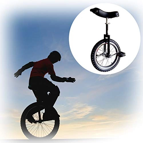 Monocicli : GAOYUY Monociclo, Esercizio di Ciclismo in Equilibrio 16 / 18 / 20 Pollici Sedile Regolabile E Staccabile for Utenti di Diversa Altezza (Color : Black, Size : 24 Inches)