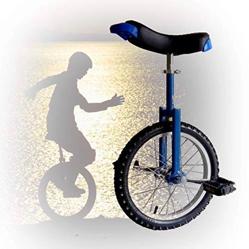 Monocicli : GAOYUY Monociclo Freestyle 16 / 18 / 20 / 24 Pollici, Pedali in Plastica Arrotondati Sella Ergonomica Sagomata Facile da Trasportare for Bambini Principianti Adulti (Color : Blue, Size : 24 inch)