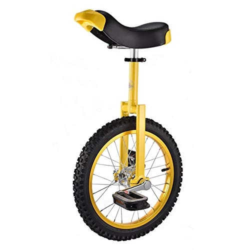 Monocicli : GAOYUY Monociclo, Monociclo con Ruote da 16 / 18 / 20 Pollici Sport in Bicicletta All'aperto for Bambini Principianti Adulti Esercizio Fun Bike Cycle Fitness (Color : Yellow, Size : 20 Inches)