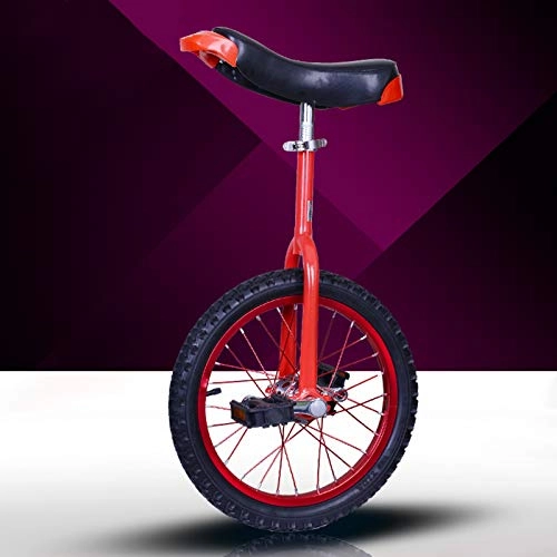 Monocicli : GAOYUY Monociclo, Monociclo Freestyle Professionale Unisex 16 / 18 / 20 / 24 Pollici Robusto Telaio in Acciaio al Manganese for Bambini E Adulti (Color : Red, Size : 18 Inches)
