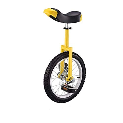Monocicli : Giallo con sgabello regolabile ad alto comfort Monociclo per allenatore per adulti - Forte bilanciamento degli pneumatici con prestazioni antiscivolo Ciclismo - Monociclo con ruota di design