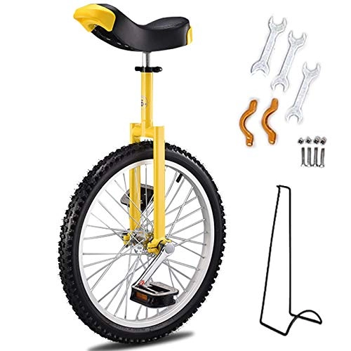 Monocicli : GJZhuan 18" Adult Trainer Monociclo, for Gli Uomini / Donne Bambini Grandi for Principianti Figli Adulti Esercizio Fun Fitness, Regolabile Monociclo (Color : Yellow)