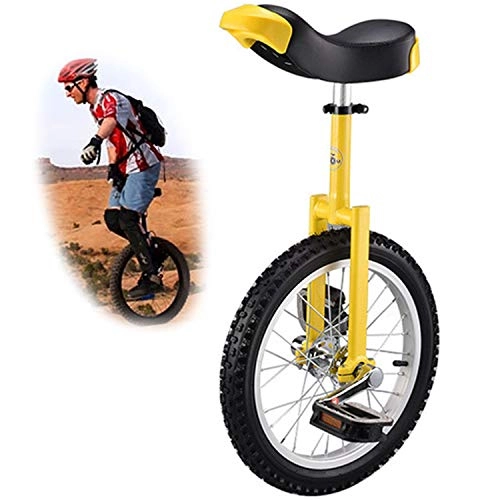 Monocicli : GJZhuan 20" Wheel Monociclo, Lega di Alluminio Rim Telaio e Quick Release Sedile Regolabile Pinza for Balance Ciclismo Esercizio Monociclo Ergonomico Saddle (Color : Yellow)